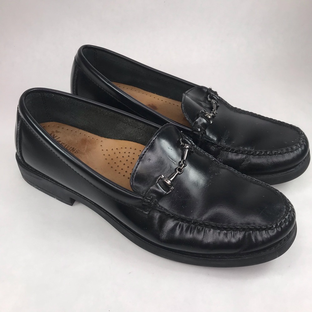 GH Bass Weejuns Limited Edition “Yale” Horse Bit Black Leather Loafers